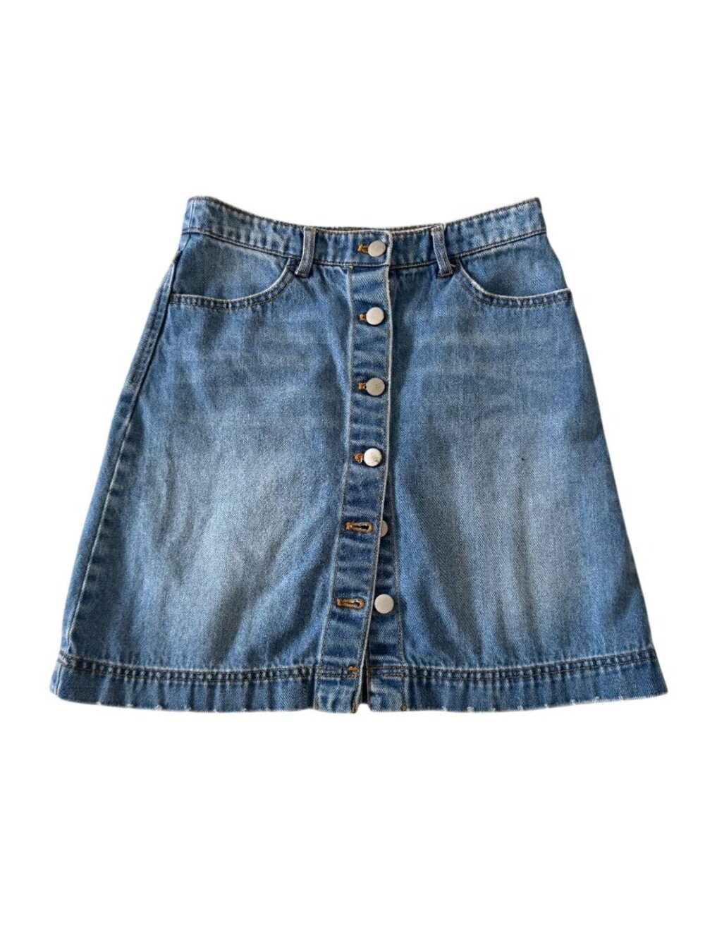 H&M Women's Denim Button Front Skirt Size US 6